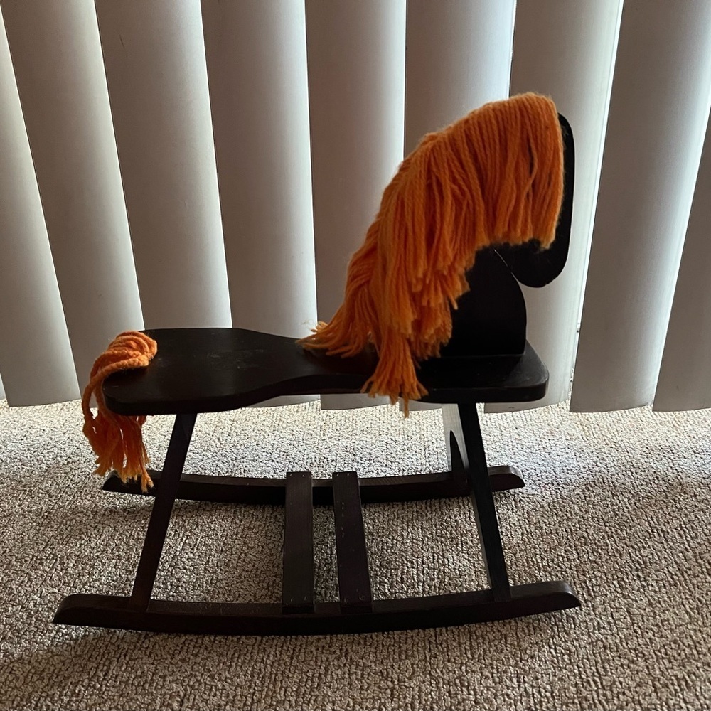 Vtg 1978 1982 Ginger Hair Cabbage Patch Kids Doll & Country Doll Rocking Horse - Picture 4 of 11
